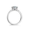 Bague moissanite couleur D bague en argent pour femme diamant flash à quatre griffes ins bague en diamant bague de fiançailles bague de mariage cadeau pour petite amie