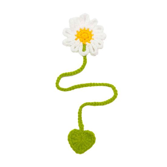 

1/4/6 Шт. Ручна В язка Гачком Квітка Закладка Ручної Роботи Квіткова Закладка для Сторінок Книги Любителі Читання Діти Студенти Жінки Подарунок білий