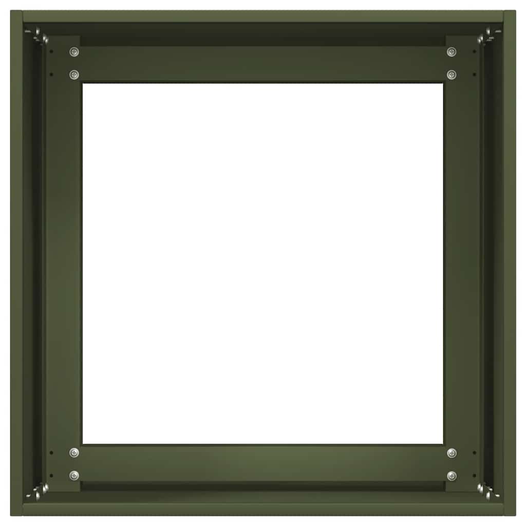 Planter Olive Green 40x40x40 Cm Cold Rolled Steel