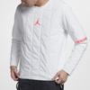 Jordan Engineered Quilted Crew Neck Logo Long Sleeve Sweatshirt Men Tops White AJ1055-100