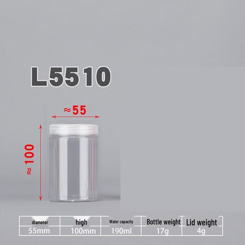 Yunrui Transparent Round Plastic Storage Jar