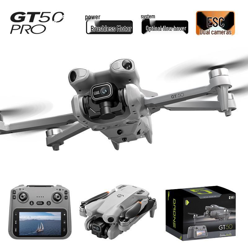 GT50 Drohne mit Bildschirm: HD-Kamera, Bürstenlose Motoren, Hinderniserkennung, Fernsteuerbarer Quadcopter-Spielzeug.