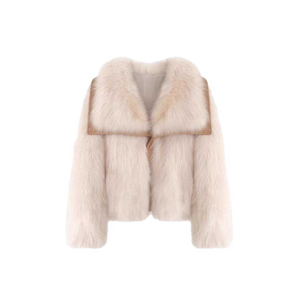 Popular Large Lapel Imitation Fox Fur Jacket Women'S Fur Integrated Fashion Fur Jacket