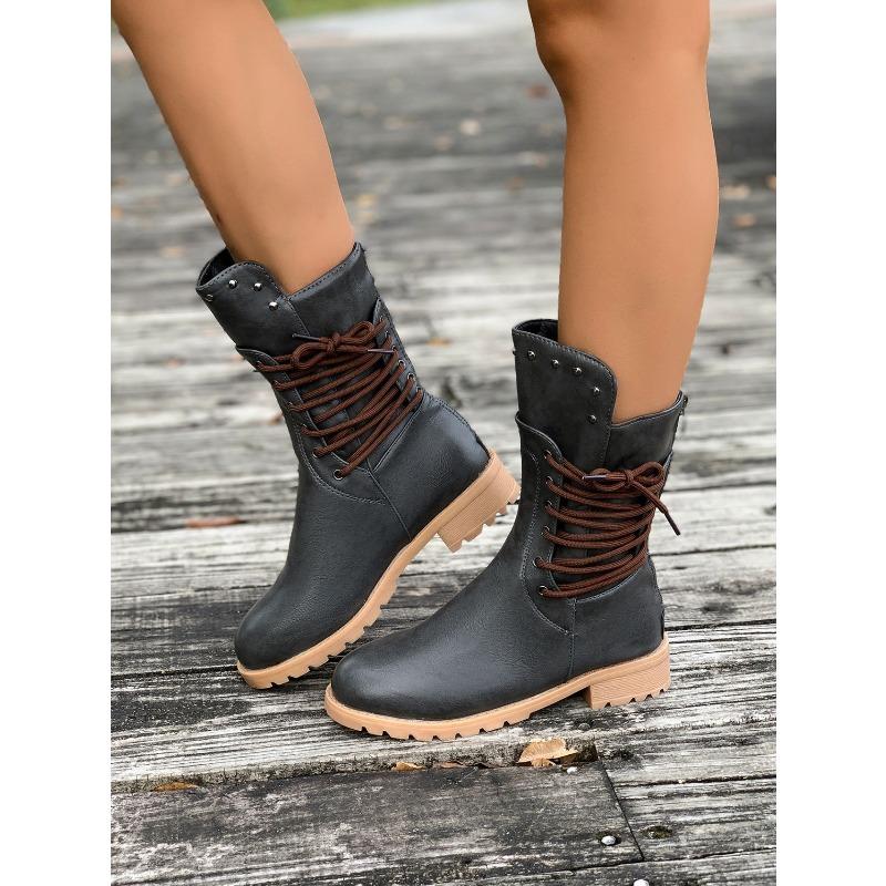 Women's Plus-Size Leopard Print High-Top Flat Ankle Boots - Comfortable Cushioned Insole, Wide Calf, Wholesale, In Stock