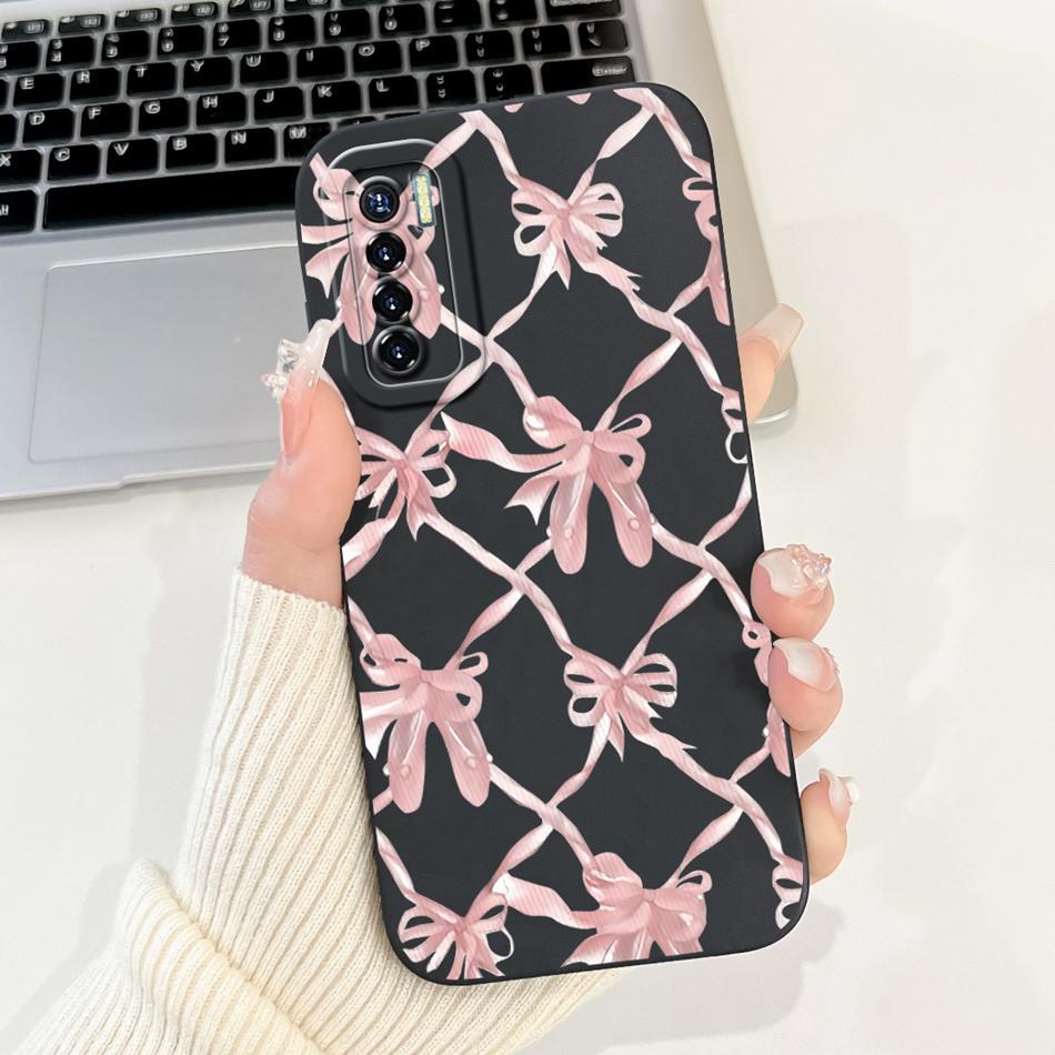For Tecno Camon 17 Pro 17P Phone Case Camon17 Camon17P 17Pro CG8 CG7 CG6 Elegant Floral Pattern Soft Silicone Shockproof Cases