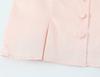 Lace Patchwork Button Top & Elastic Waist Skirt Set