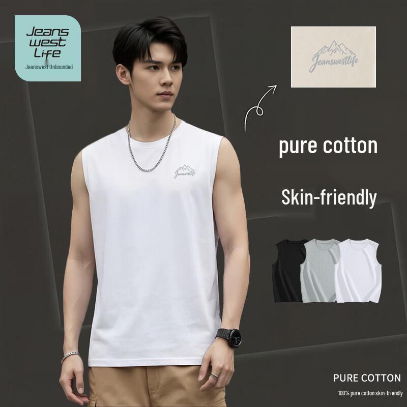 Мужская хлопковая майка с круглым вырезом Jeanswest L