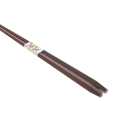 Ishida Japanese-made Pentagonal Lacquered Wooden Chopsticks (Natural Wood), Plain, 28cm