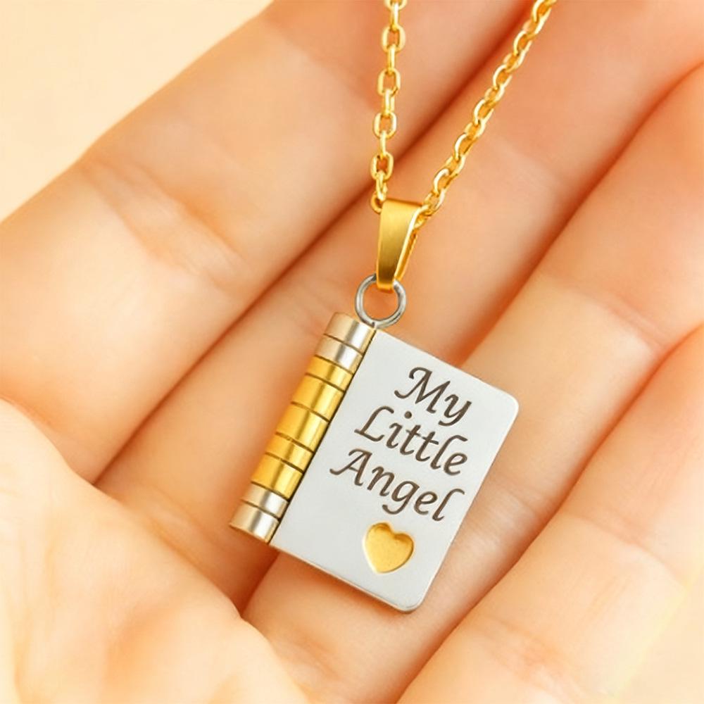 Titanium Steel Love Letter Pendant Necklace for Couples - Clavicle Chain for Girls.