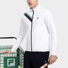FILA Letter Print Tennis Knit Stand Collar Jacket Men jackets Jade-White A11M313501F-WT