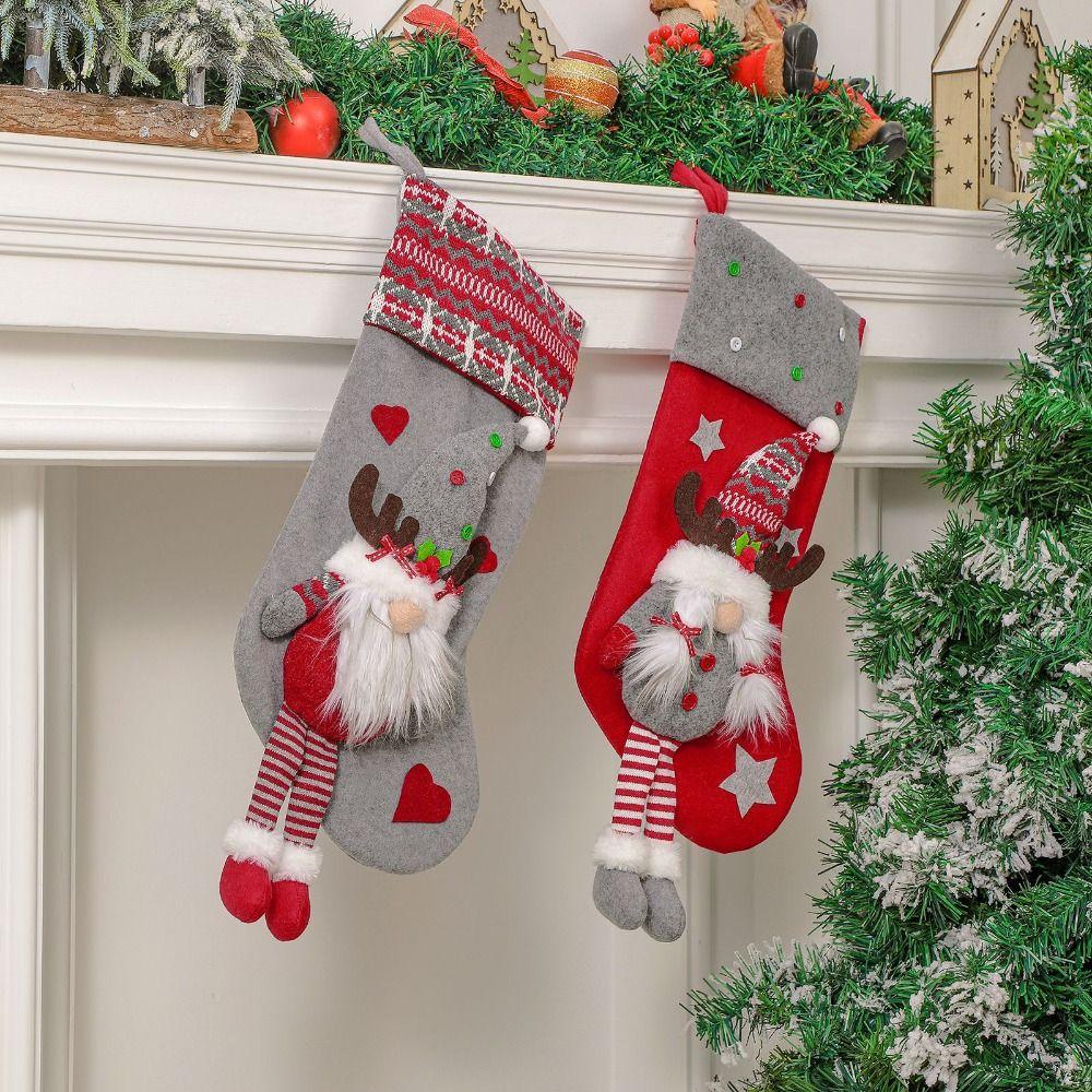 Snowman Christmas Gift Sock Santa Gift Bag Candy Bag Christmas Stocking Christmas Decor