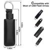 CaSZLUTION Microfiber Leather USB Flash Drive Case - Anti-Loss USB Flash Drive Holder Protective Cover with Keychain Small Portable Storage Carrying