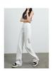 Women's High Waist Wide Leg White Jeans - Small Size, Slimming, Floor-Length