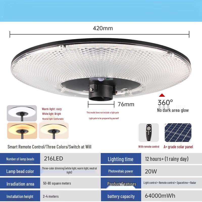 Jundingying Solar Garden & Patio Light