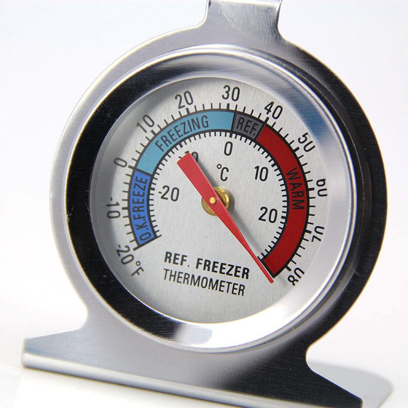 Mini Fridge Thermometer Temperature Sensor DIAL High Accuracy Refrigerator Freezer 0 To  -20 To 20°C For Home Stainless Steel