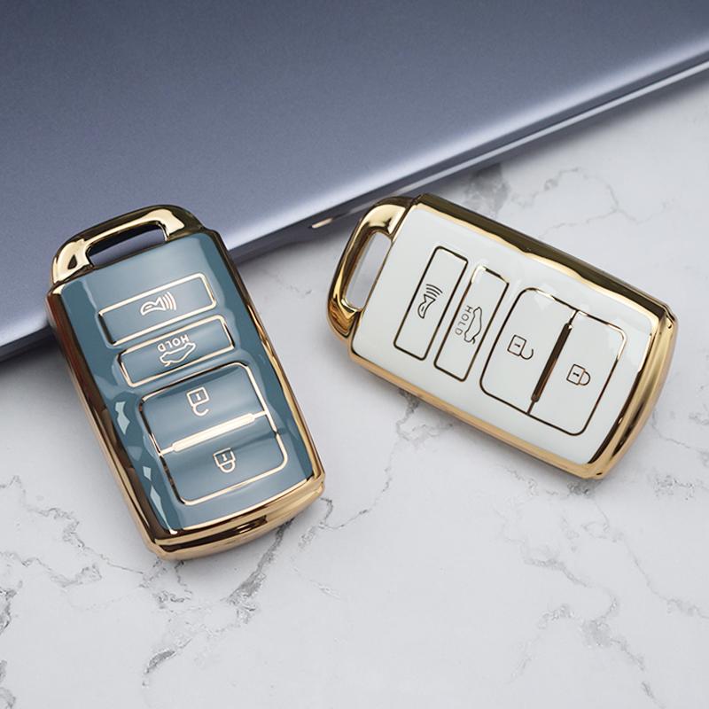 Shell Fob Keychain For Kia Cadenza K9 K7 K-04 Sorento K900 And New K7 Key 2013 Year To Year 4Buttons Tpu Car Key Case Cover