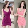 Sexy Low-cut Vest Summer Wear Women's Temperament Skirt Design Sense Backless Base Fashion Show Figure Suspender Dress