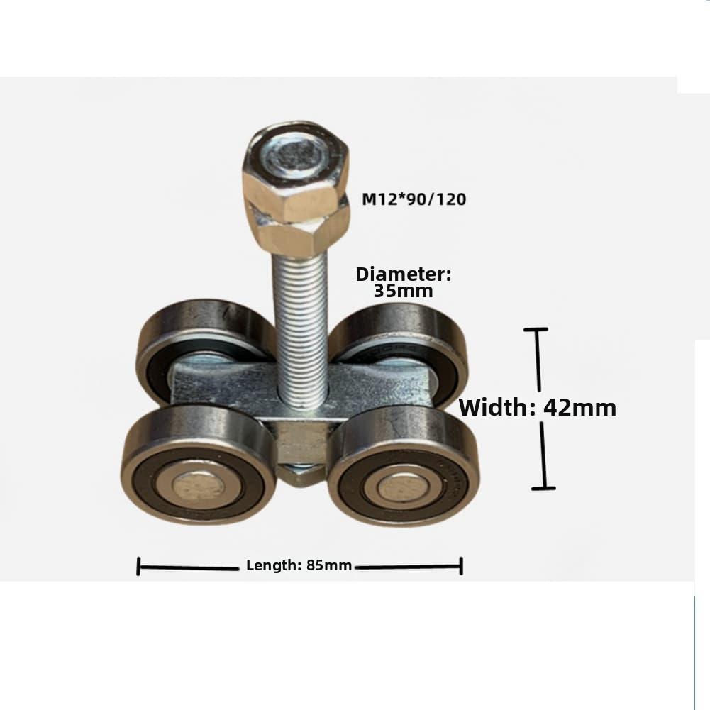 Hanging Sliding Track Wheel Barn Door Rollers 4 Wheel Trolley Assembly Roller Heavy Duty Sliding Door Hanger Door Hardware