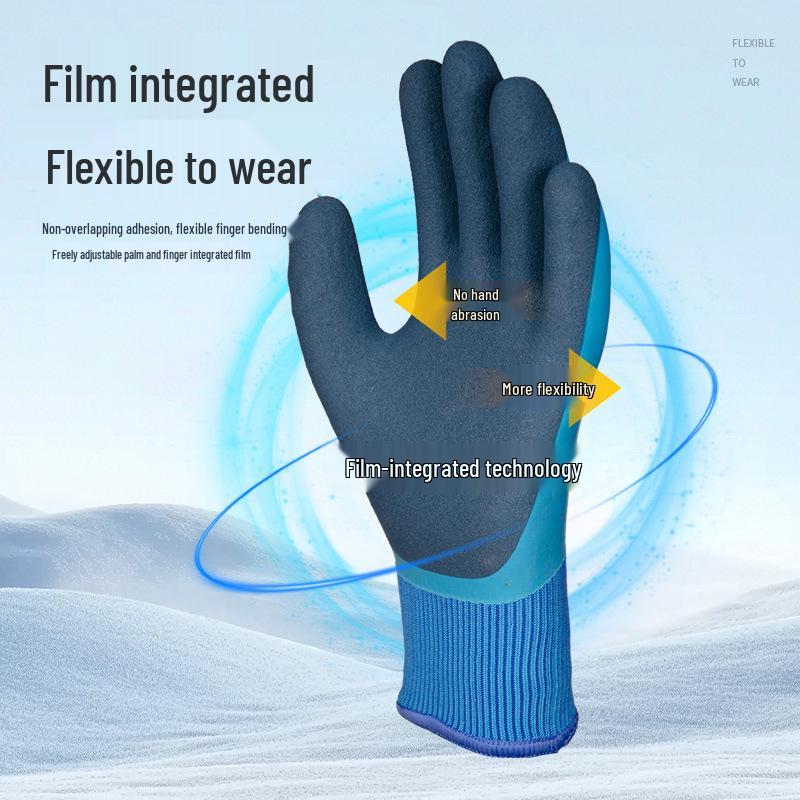 Dengsheng 303 Fleece-Lined Waterproof Winter Gloves – Thick, Wear-Resistant, and Cold-Proof