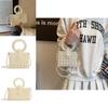 Elegant Lady Pearl Handbag Small Crossbody Bag Pvc With Pearl Embellishments For Daily Use