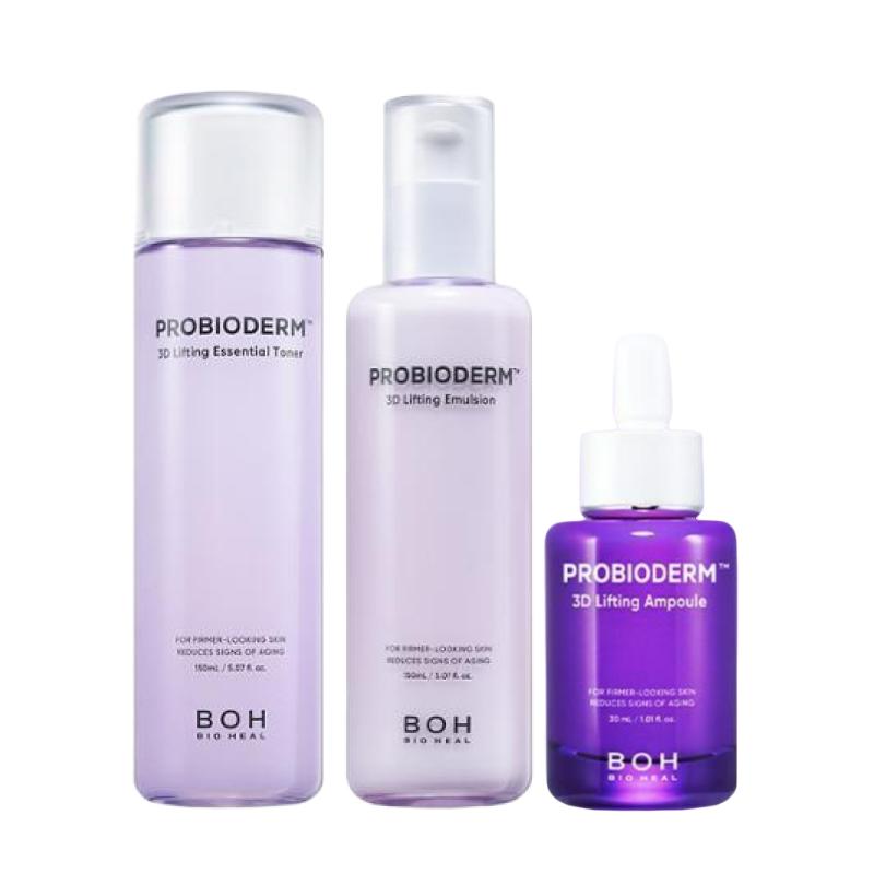 

BIOHEAL BOH Probioderm 3D Lifting 3-Step Set (Essential Toner 150ml + Emulsion 150ml + Ampoule 30ml) Firming & Barrier Repair Care