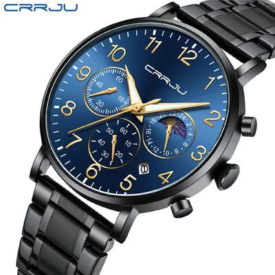 CRRJU-2276 Orologio da uomo Orologio da personalità casual Orologio da uomo Orologio da studente Semplice cinturino in acciaio Calendario