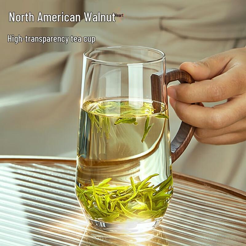 Fuzhao Heat-Resistant Glass Tea Cup with Handle