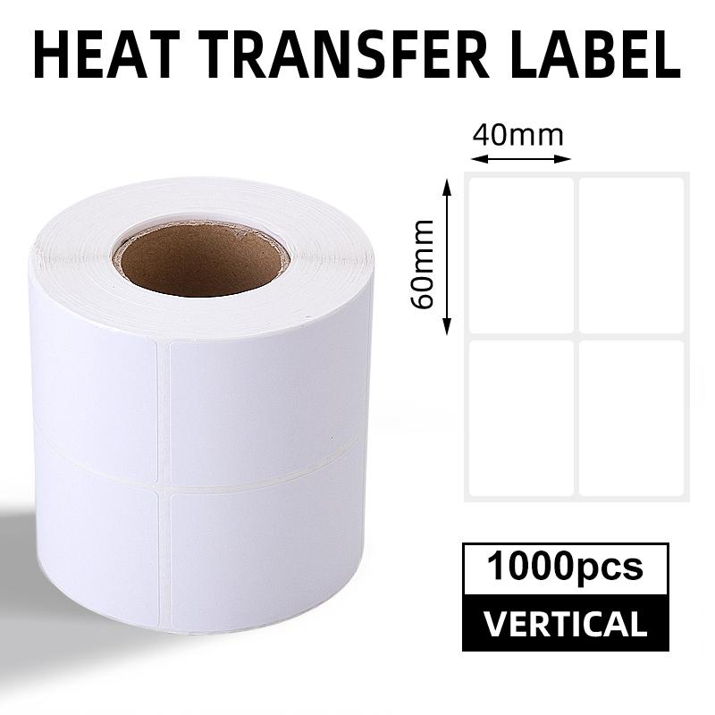 LTLL Customized Thermal 40x60mm Vertical Coated Paper Adhesive Labels Strong Stickiness Free for Promotion Grocery Supermarket (White,1000Sheets/Roll&40X60mm(1000Sheets/Roll)) белый
