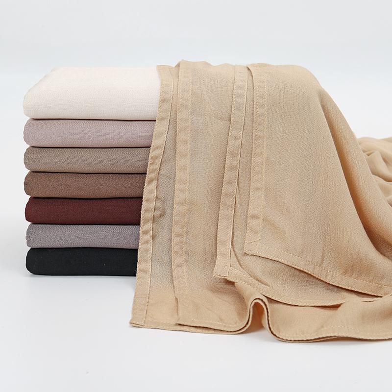 New Rayon Cotton Hijabs Shawl Wrap Woman Muslim Hijab Scarf Thicker Head Band Multicolour Modal Headscarf  Big Size Turban