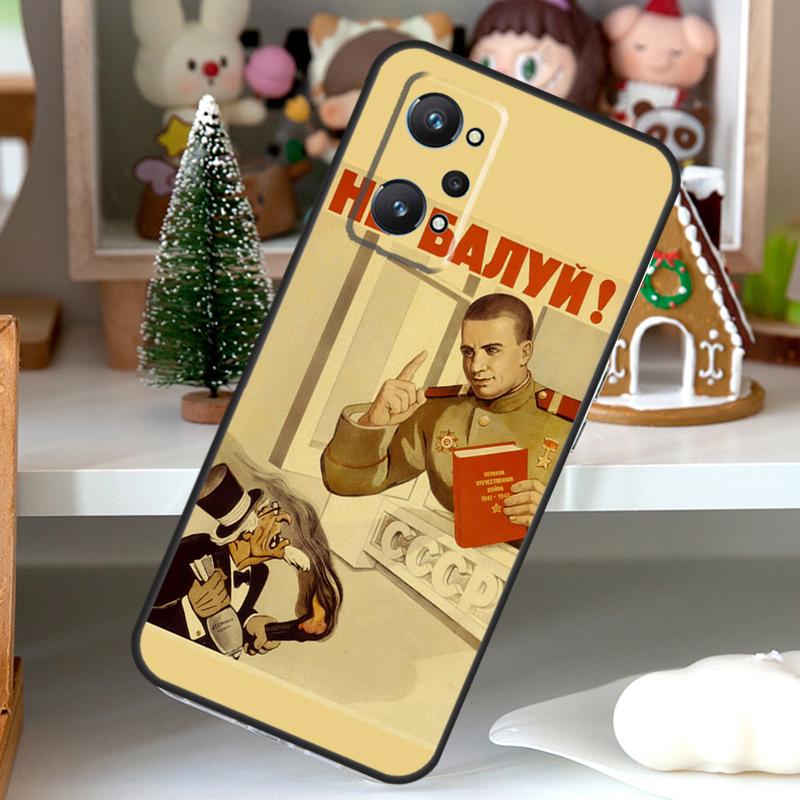 Vintage Stalin USSR CCCP For OPPO Realme C55 C35 C33 C31 C30 C25 C21Y C11 GT Neo 5 3T 2T Realme 10 9 11 Pro Plus Case