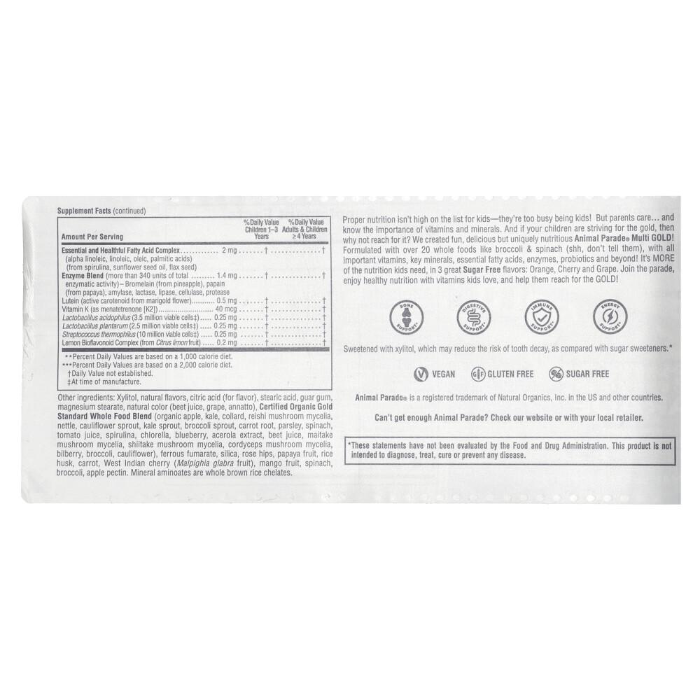 Nature's Plus Children's Chewable Multivitamin & Mineral Animal Shapes 120 Tablets