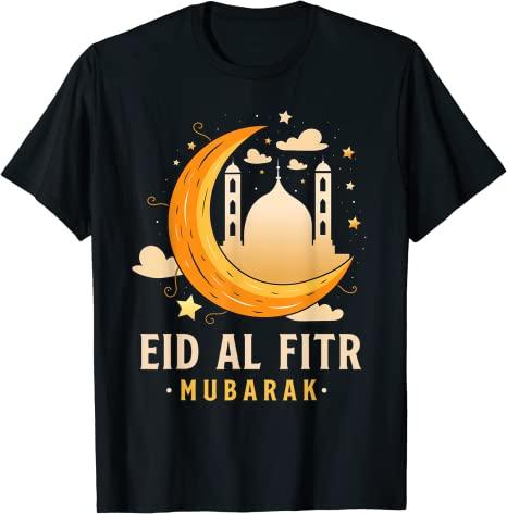 Eid Fitr Muslim Clothing Kids Eid Mubarak TShirt Happy EidMubarak Eid Al Adha Tee Short Sleeve Blouses Family Matching Tops
