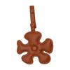 Vibrant Cartoon Style Leather Keyring Five Petal Flower Decoration Practical Key Ring Accessory Gift For Women