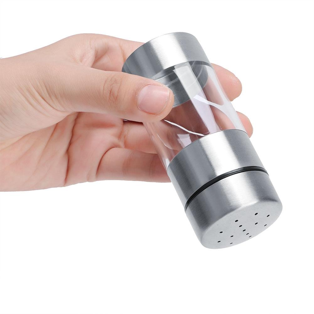 Stainless Steel Seasoning Jar Salt Pepper Spice Seasoning Pot Bottle Tank for Home Kitchen