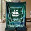 Plymouth Argyle FC Custom Name Text Flannel Blanket Soccer Logo Personalized Fleece Throw Blanket Special Gift For Sofa Bedroom Home