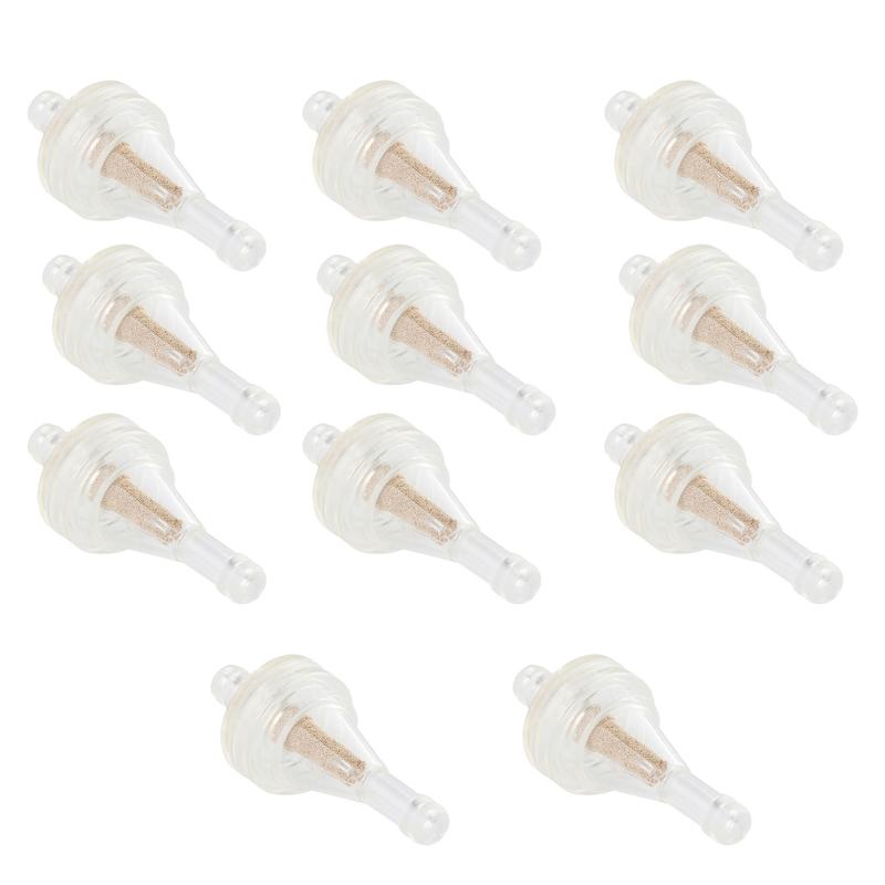 10Pcs/Set 1/4" Inline Clear Gas Fuel Filters Replacement 6mm Small Plastic Universal Motorcycle Gas Petrol Fuel Oil Filter Mini