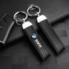 Leather Keychain Zinc Alloy Car Key Chain Ring Pendant Key Holder For BMW G01 G02 F22 F23 E46 E93 E39 G26 F01 F02 F06 Sticker cwsh87