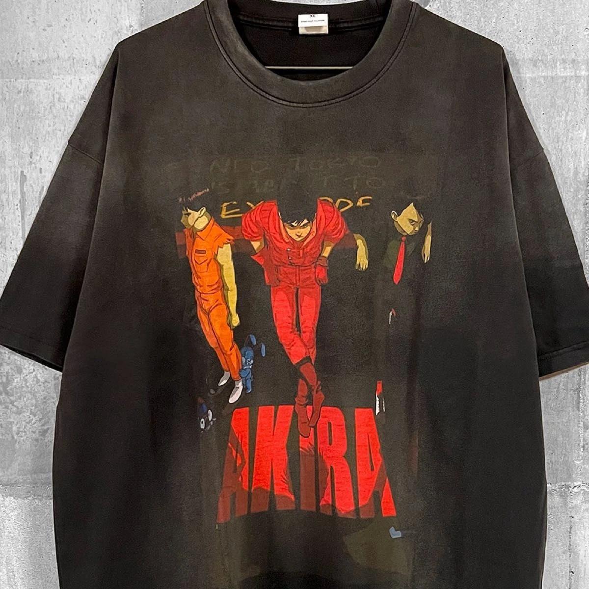 AKIRA Kaneda Tetsuo Graphic T-Shirt XL Black Cyberpunk Anime Tee L