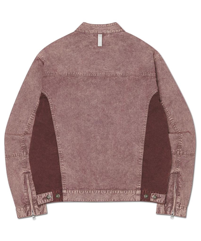 Nomanual Overdyed Two-Tone Jacket - Burgundy