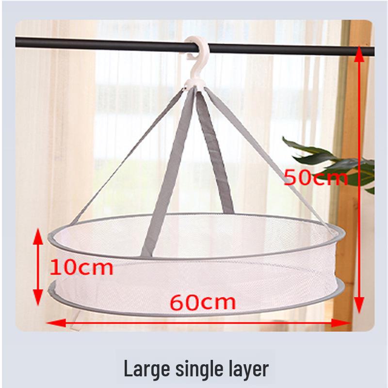 Multifunctional Anti-Deformation Drying Basket: New Enclosed Zipper Net Bag for Clothes, Anti-Mosquito, and Vegetable Drying.