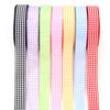 10Yards/roll Lattice Plaid Ribbons Polyester DIY Handmade Bow Ribbon for Sewing Fabric Wedding Decoration Gift Flower Wrapping