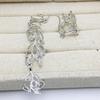 Chain Ring Flower Pattern Finger Jewelry Adjustable Women Chain Link Finger Ring for Wedding
