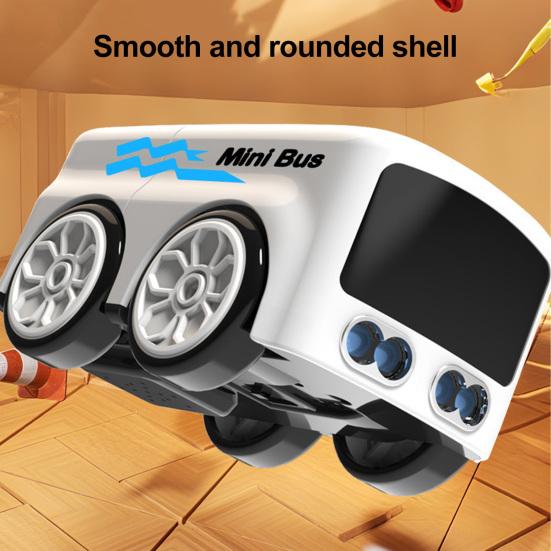 Juguete de Autobús con Control Remoto Gestos Seguir Sensor Automático de Detección de Obstáculos Coche de Juguete Vehículo Pequeño Conducción Juguete de Escritorio con Luz de Expresión