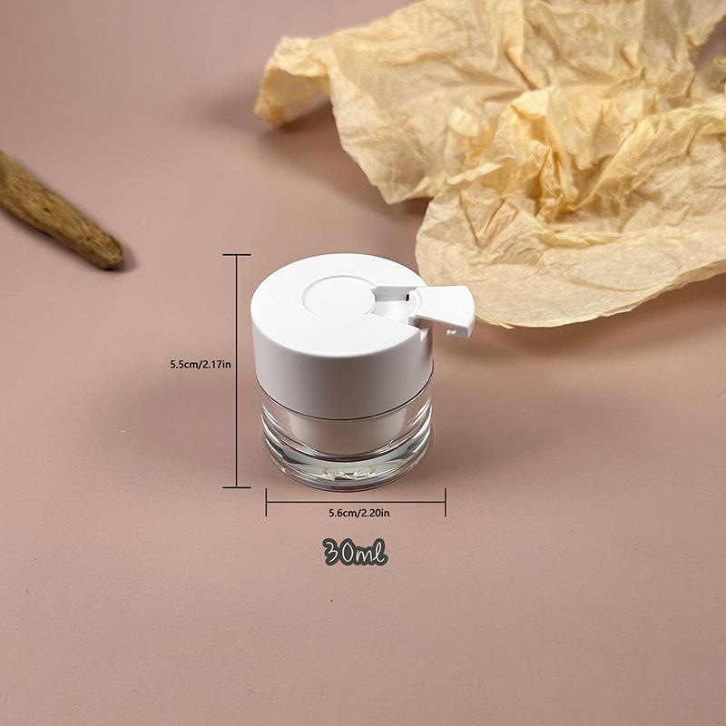 Empty Cream Jar Refillable Lotion Bottle With Spoon 15/30/50G Airless Pump Jar Refillable Acrylic Cream Bottle Vacuum Bottle