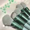 Portable 13-Piece Makeup Brush Set: Powder, Blush, Eyeshadow Brushes with Soft Bristles for Beginners