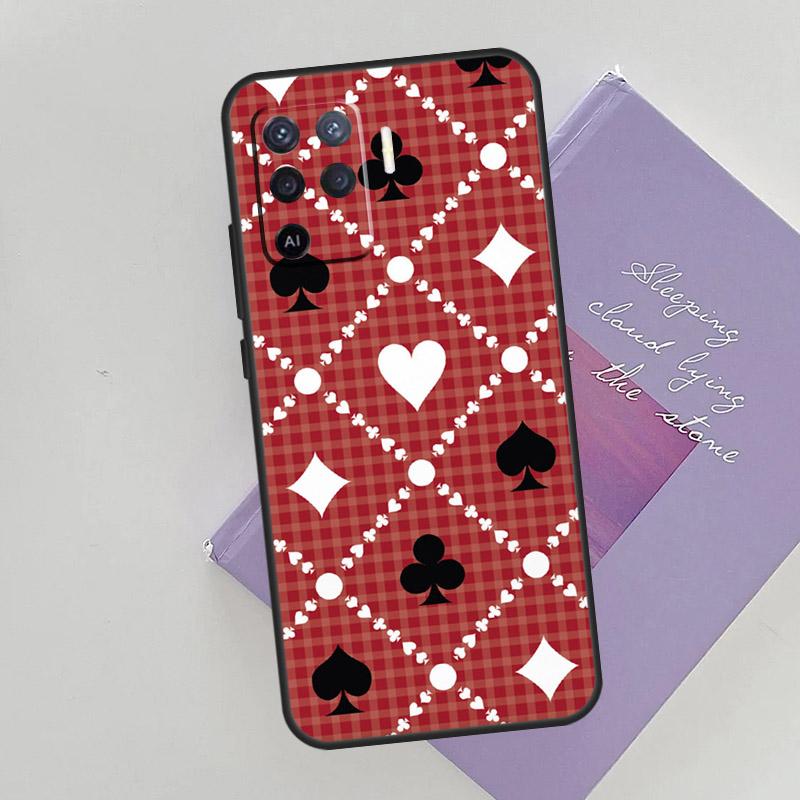 CASINO PLAYING CARDS COLLECTION Phone Case For Oppo A54 A74 A94 A15 A16 A17 A52 A72 A76 A96 A57 A58 A78 A98 A53S Cover Case