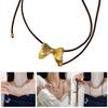 Fashionable Bowknot Necklace Ornament Elegant Bowknot Pendant Necklace Personalized Clavicular Chain Adornment Jewelry