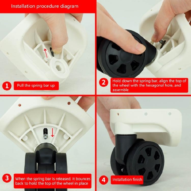 Plastic Quiet Wheels Universal Spinner Wheels Luggage Wheel Accessories Durable