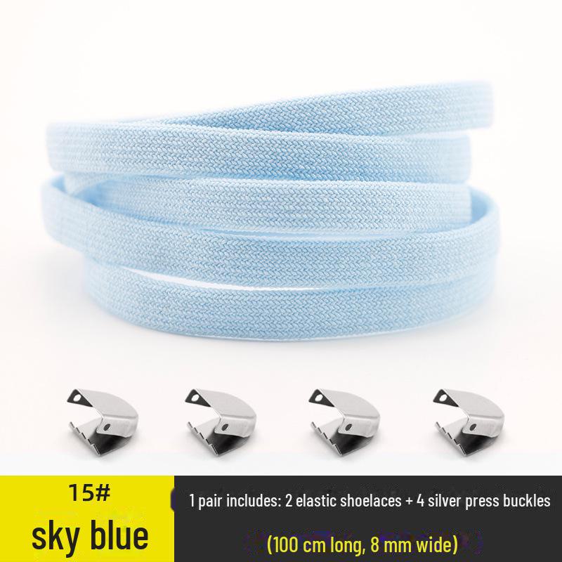 Lacci Elastici Pigri da 8MM - Spandex Doppio Strato Senza Lacci per Bambini con Fibbia Elastica