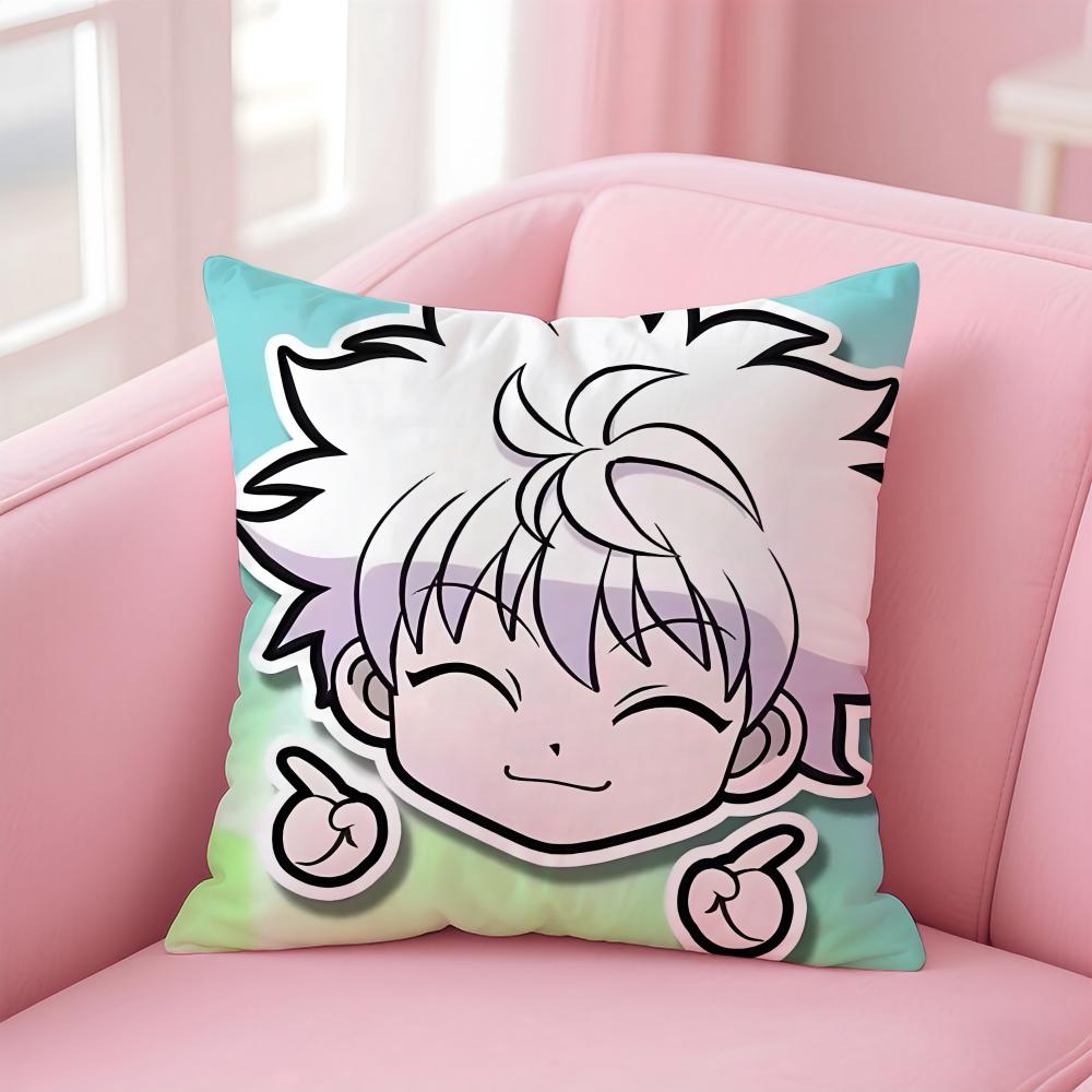 anime HUNTERxHUNTER Cushion Cover Comfortable Reversible Pillow Cover Ideal for Car Sofa Bedroom & Beyond